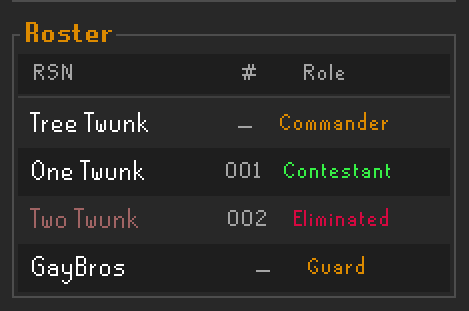 Live Roster